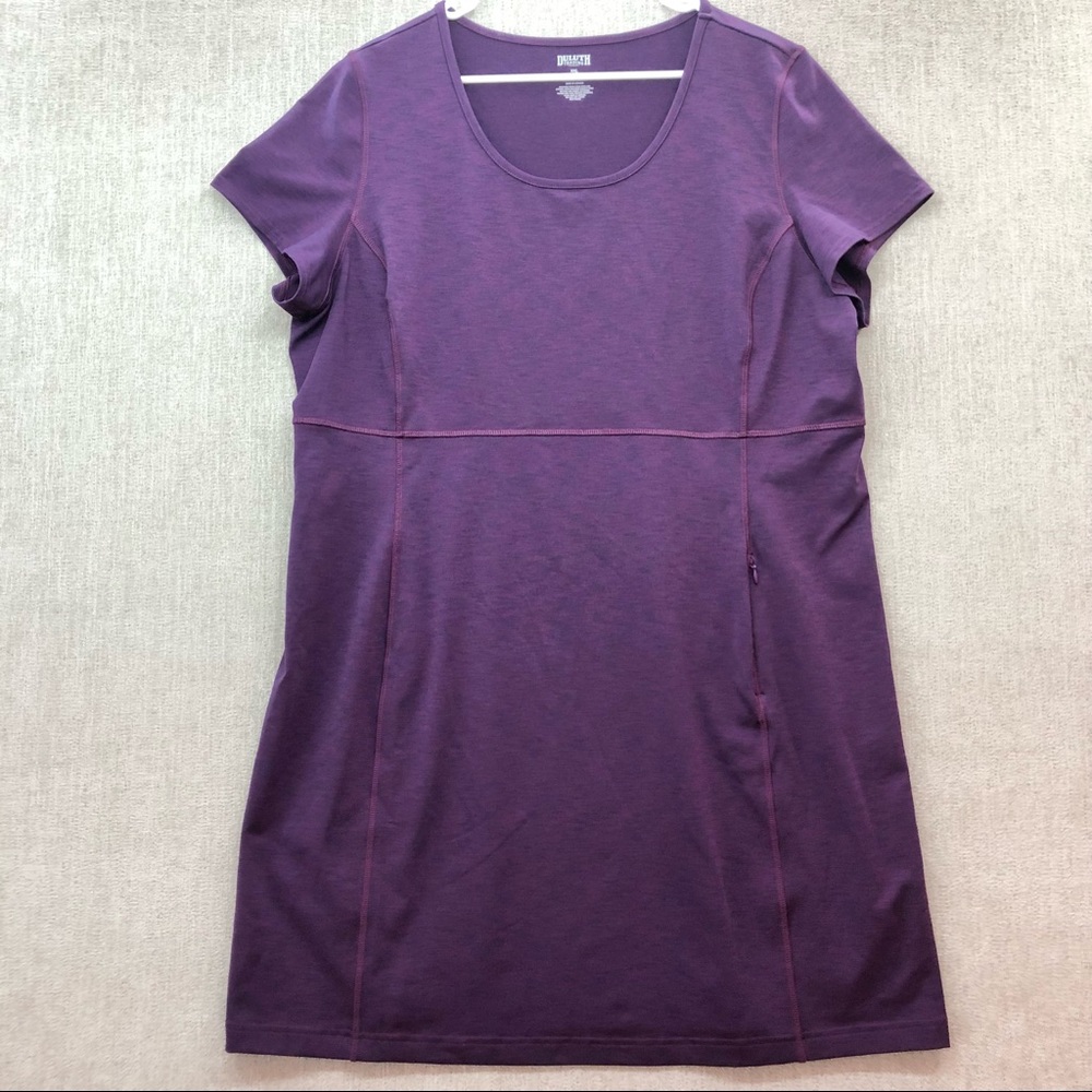 Duluth Trading Co. NoGA Short Sleeve Purple Active Dress Size XXL